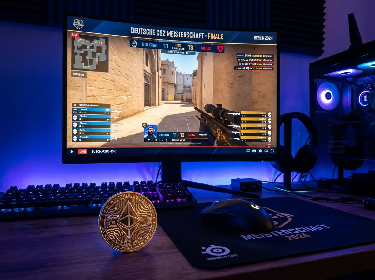 Ethereum eSports Wetten – CS2, LoL & Dota 2 mit ETH